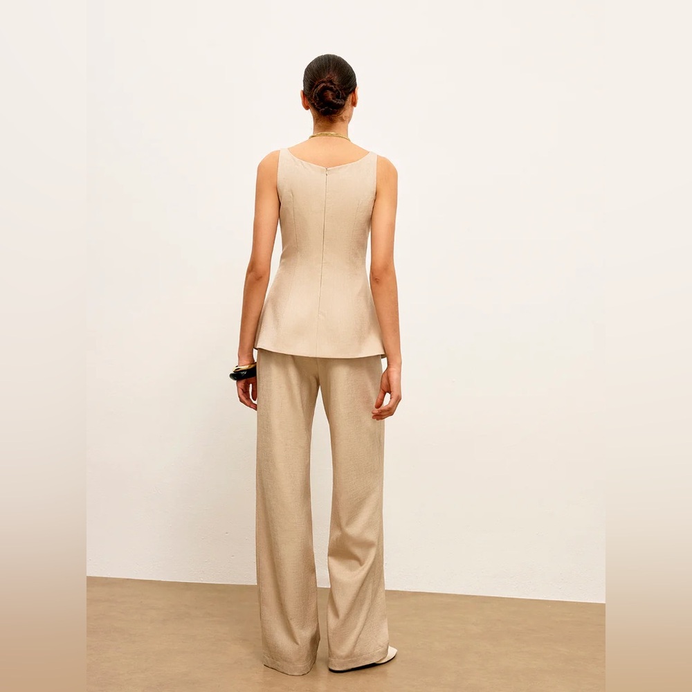 Commense Back Zipper Peplum Flare Top - Picture 8 of 15